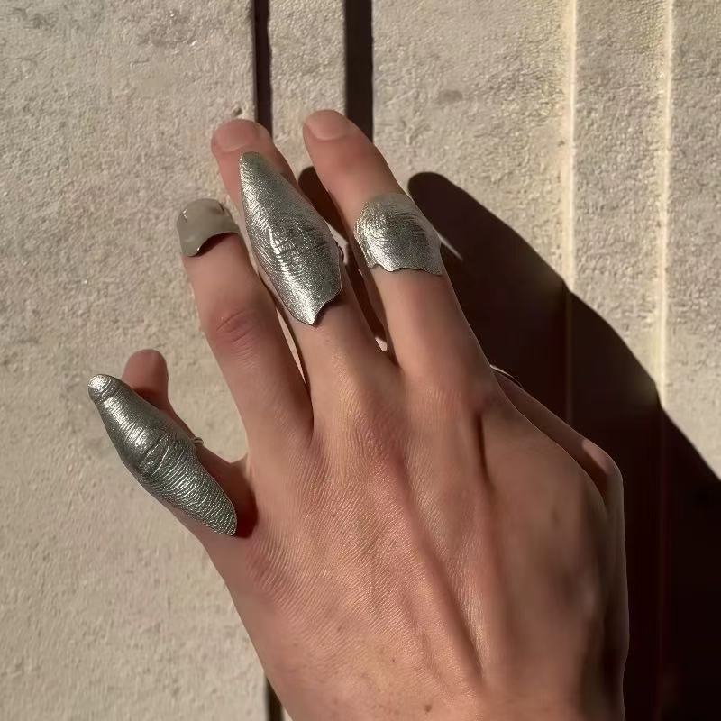 5Pcs/set Punk Style Knuckle Rings Unisex Irregular Protective Ring Sets Gothic Personalized Party Banquet Jewelry Accessories