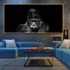 Gorilla Monkey Leopard Tiger Animal Canvas Painting Black And White Wall Art Picture For Living Room Modern Poster Home Decor