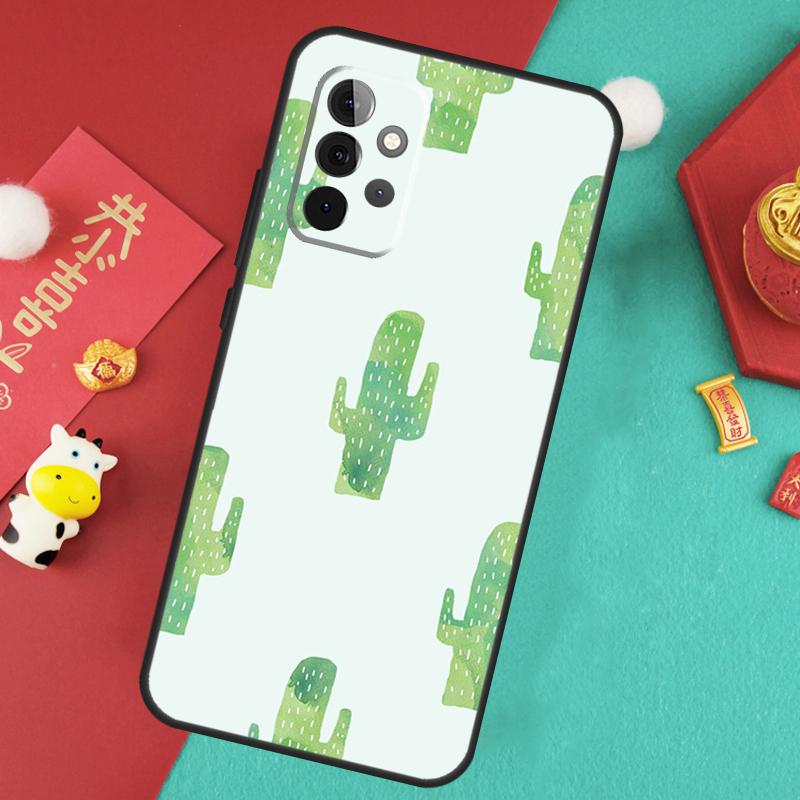 Plant Cactus Case For Samsung Galaxy A17 A55 A35 A15 A32 A52 A13 A33 A53 A14 A34 A54 A06 A16 A26 A36 A56