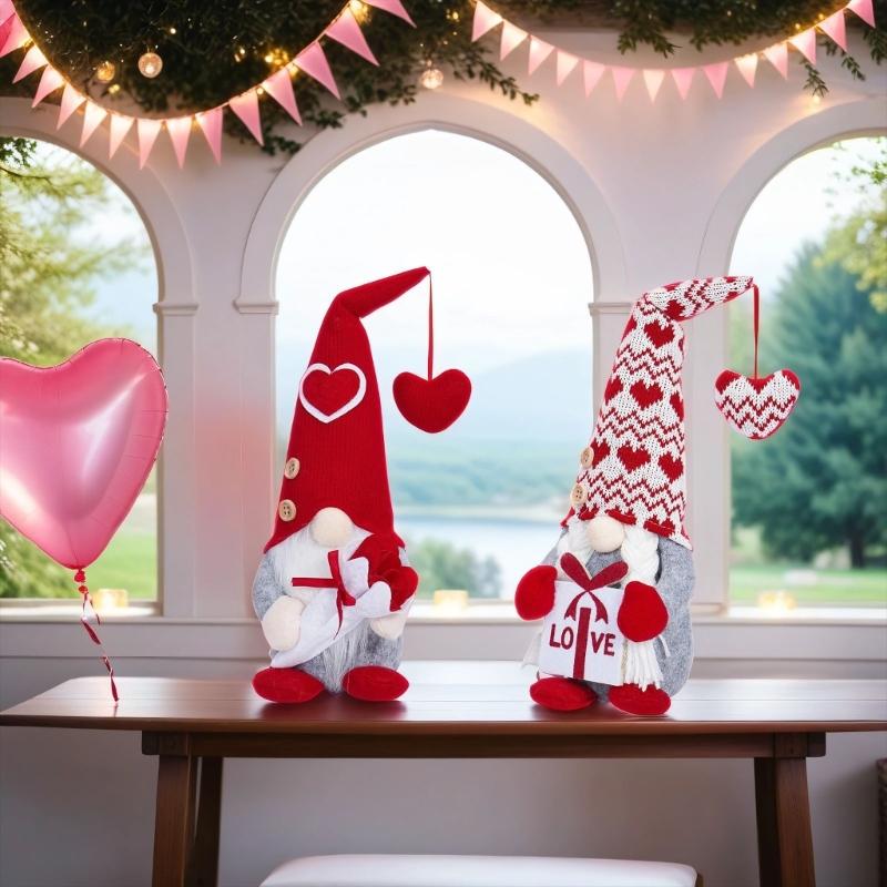 Valentine's Day Gnome Decorations Mr & Mrs Handmade Gnome Decor for Home Tabletop Ornaments Valentine Birthday Present