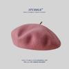 Autumn and Winter Wool Berets for Girls  Artistic and Retro Versatile Painter Hats  Solid Color Flower Bud Hats