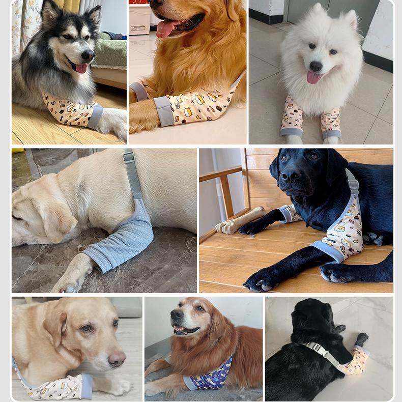 Pet Dog Leg Protector Pants for Front Leg Injuries - Warm Joint Sleeve and Knee Pad to Prevent Licking Wounds