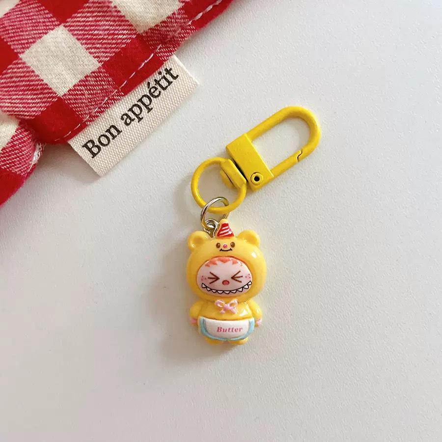 Cute Cartoon Costume Change Keychain Pendant – Bag and Backpack Ornament, Car Keychain, Couple Gift