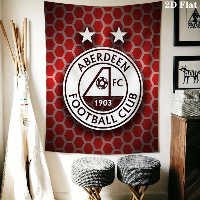 Aberdeen logo Wall Hanging Printed Fabric Blanket Decorative Tapestries for Bedroom Living Room Home Decor