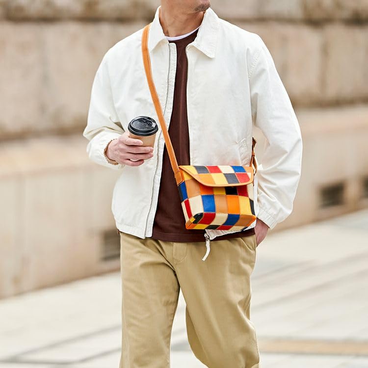 Flap Mini Shoulder Bag Made by Official Baseball Glove Manufacturer Multicolor Sacoche Genuine Leather A5 Body Bag Small Crossbody Bag DPC272M