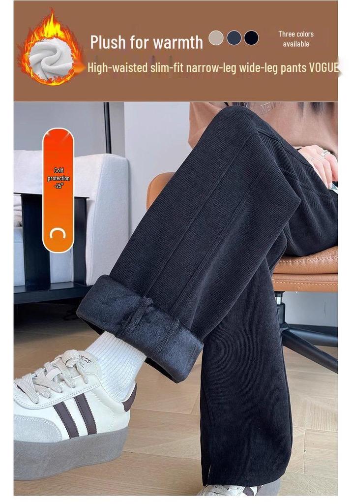 Wide Leg Pants Women Spring Autumn Winter Casual Sweatpants - Fleece and Non-Fleece Options