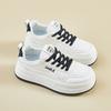 Fashion Women's White Shoes 2026 Spring Autumn New Outdoor Non Slip Platform Sneakers Height Increase Lace Up Casual Board Shoes
