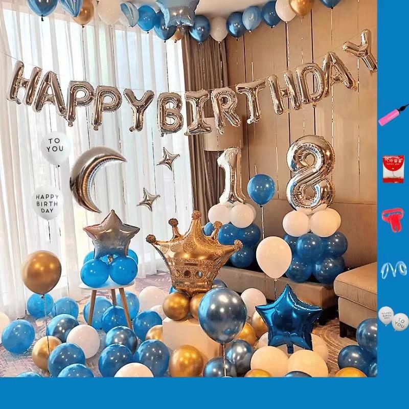 Narozeninová balónková dekorace Sada balónků s písmeny Banner Happy Birthday Party Potřeby