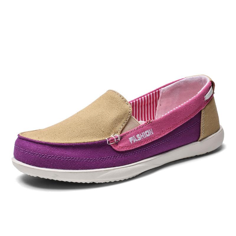 Women's Canvas Shoes Color Matching Canvas Shoes Comfortable Casual Women's Shoes Light Shoes Mother Light Women's Shoes