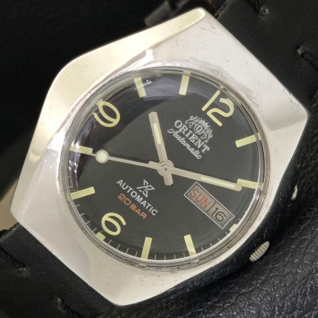

AUTOMATIC VINTAGE ORIENT 46941 JAPAN MENS BLACK COLOR DIAL WATCH a500723-5 R154-a500723