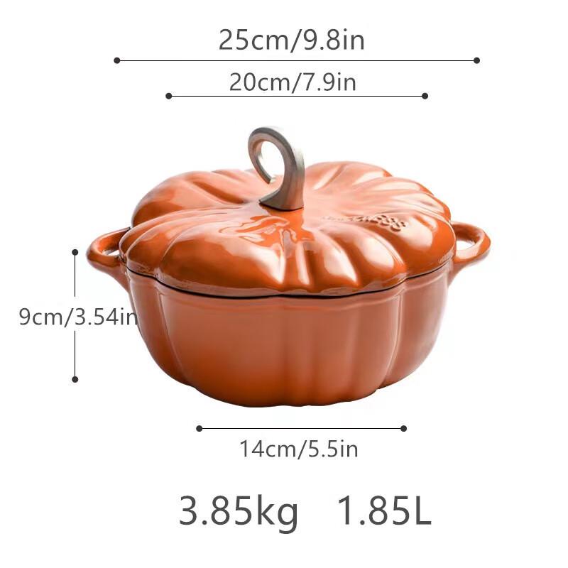 LiLang Pumpkin Enamel Stew Pot