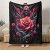 1pc Gothic Rose Blanket
