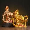 Zhaocai Horse Crafts Living Room Decor Twelve Zodiac Sign Wine Cabinet Wealth Attract Decoration Housewarming Opening Crafts