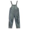 Damen Sommer Literarisch Retro Übergröße Locker Lässig Denim Latzhose Damen