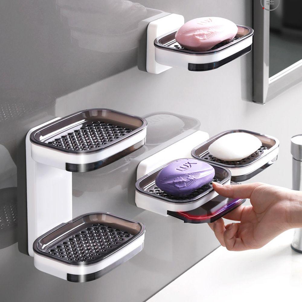 Suport de săpun pentru baie, suport creativ pentru depozitare pe perete, săpunieră montată pe perete, organizator, suport pentru săpunieră