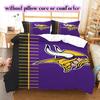 football Logo Pattern Bedding Quilt Set Quilt Cover Pillowcase Home Decoration Birthday Gift (1*duvet cover+ 2*pillowcase, without core)