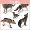 Realistisches PVC-Waldwolf-Modell für Kinder, Lernspielzeug mit Heul- und Jagd-Design
