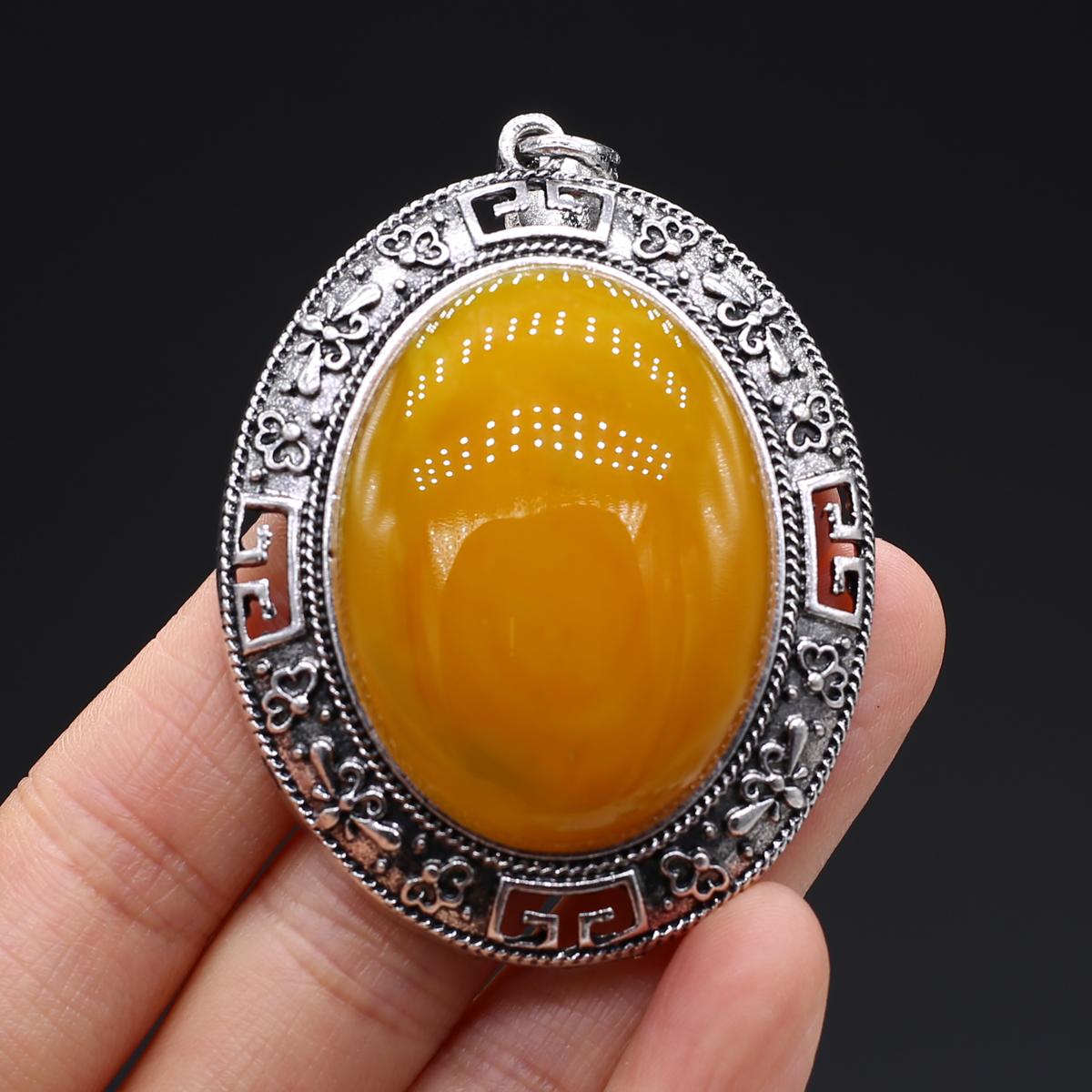 

1 шт., подвеска из натурального камня с энергией, хрустальные камни для исцеления Рейки, овальные подвески ручной работы в стиле бохо для изготовления ювелирных изделий, ожерелий, аксессуаров для поделок 4,5×6,9 см 1Pc-45x69mm