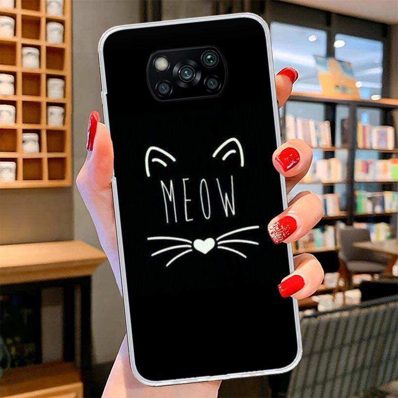 Cat Cute Kitten Cartoon Cover Phone Case For Xiaomi Poco F7 Ultra X7 X6 X5 Pro M7 Redmi 15C 15 13C 13 12C 12 10C 10 9A 9C 9T 9 S