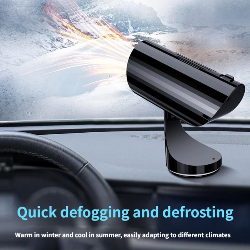 Upgrades 12V Double Function Car Heater & Defroster for Rapid Warming & Windshield Clearing in Cold Weather Conditions