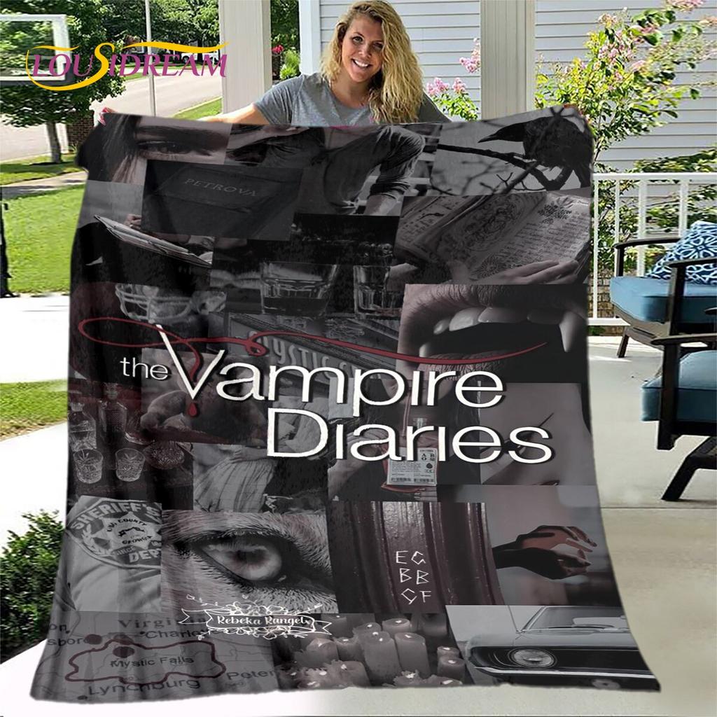 Upíří deníky Tištěná deka, Flanelová deka Přehoz, Měkká Teplá deka do Obývacího pokoje Ložnice Postele Pohovka Cestování