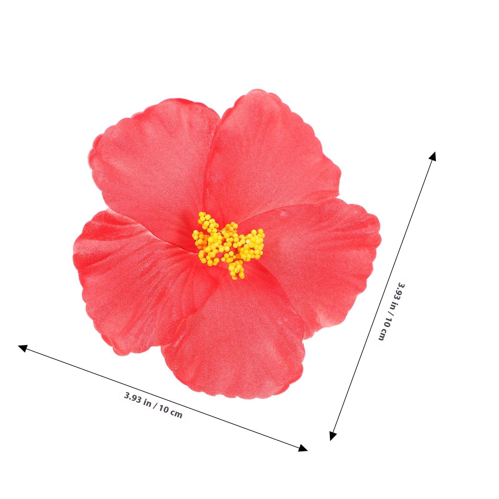 

10Pcs Mini Hibiscus Flowers Artificial Lifelike Faux Flowers for DIY Accessories Photography Props Hawaiian Theme Home червоний