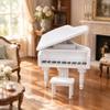 1:12 Scale Grand Piano with Bench Decorative Miniature Model Realistic for Diorama