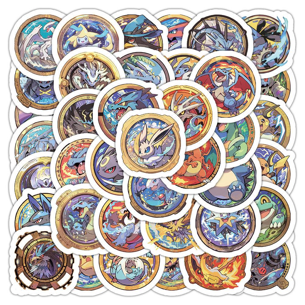 50pcs  Eevee Sticker Anime Cartoon Printing Mobile Phone Suitcase Laptop Water Cup DIY Decorative Sticker Holiday Gifts