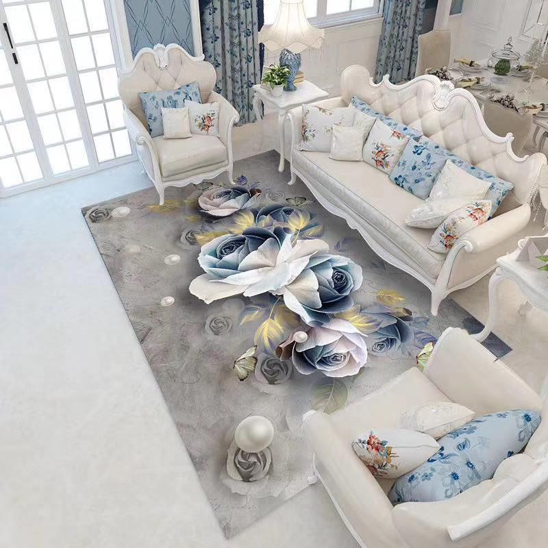 3D Pebble Living Room Carpet Sofa Coffee Table Floor Mat Bedroom Bedside Carpet Entrance Mat