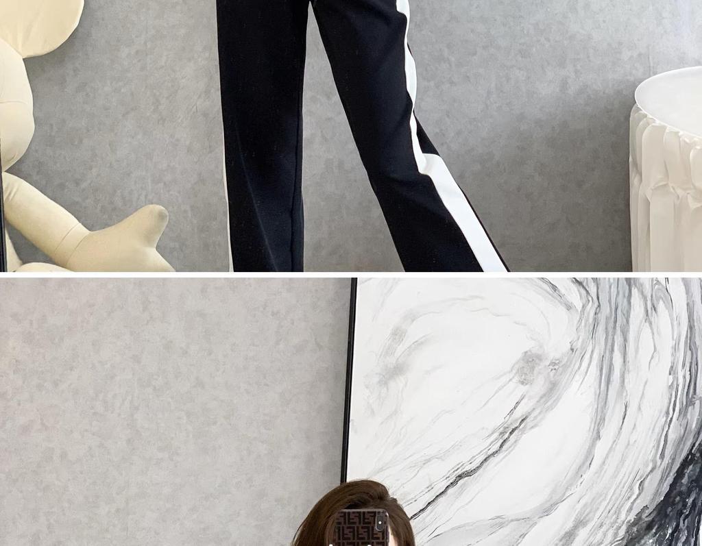 Elegant Women's Summer Casual Suit: Stylish Wide-Leg Pants Two-Piece Set for an Age-Reducing Street Style.