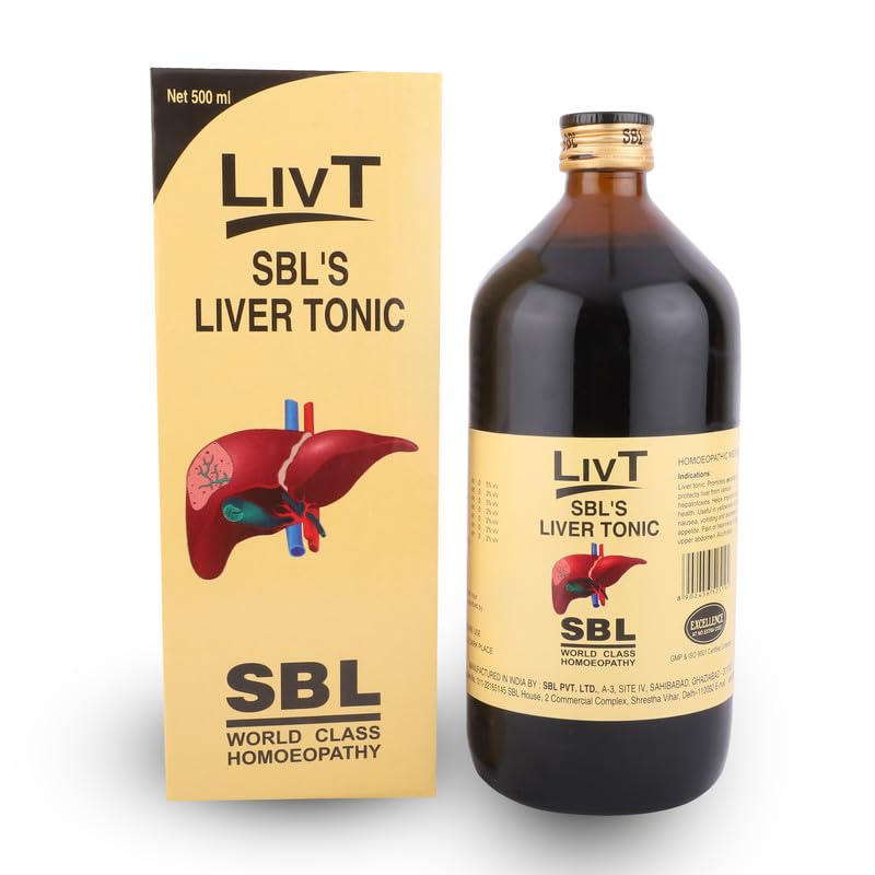 SBL Liv T Herbal Liquid 500 Ml Liver Care Daily Wellness Tonic Detox Support Pack Of 1 India Formula Blend Plus