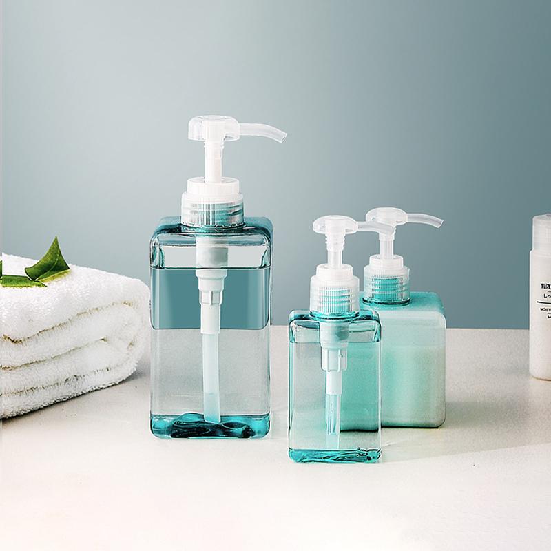 100-650Ml Kare Şişe Sıvı Sabun Çırpılmış Köpük Noktaları Şişeleme Şampuan Losyon Duş Jeli Pompalı Şişeler ve Sabunluk