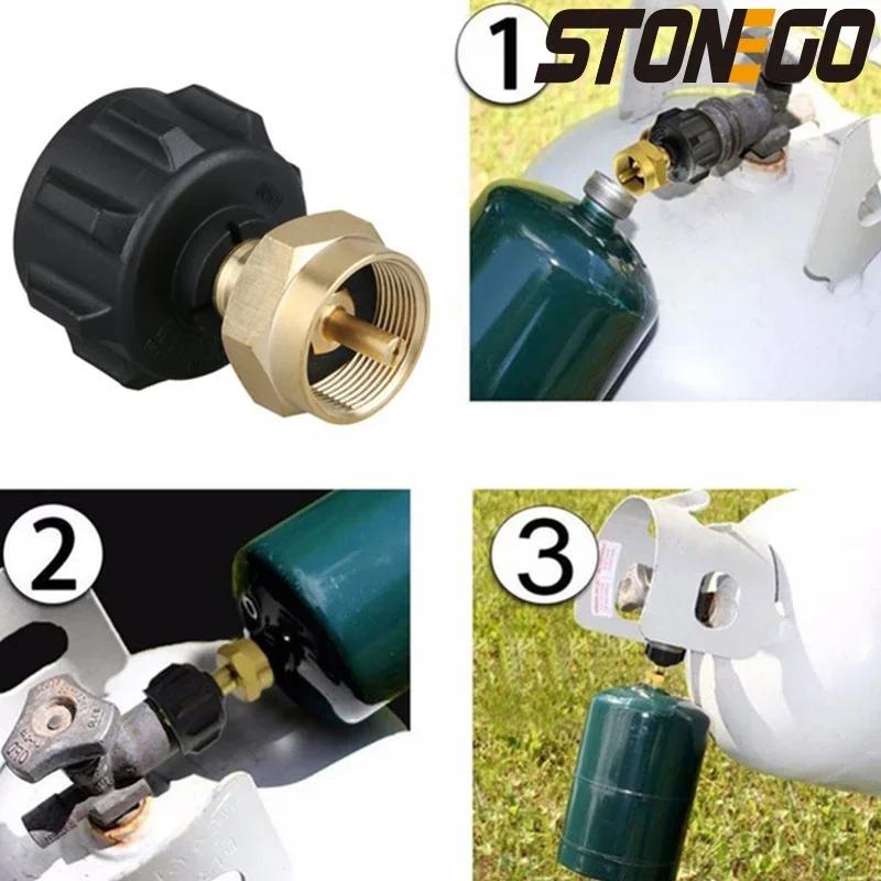 1LB Propane Gas Regulator QCC1 Refill Adapter Valve for Camping Outdoor BBQ Grill Portable Stove Heating Element