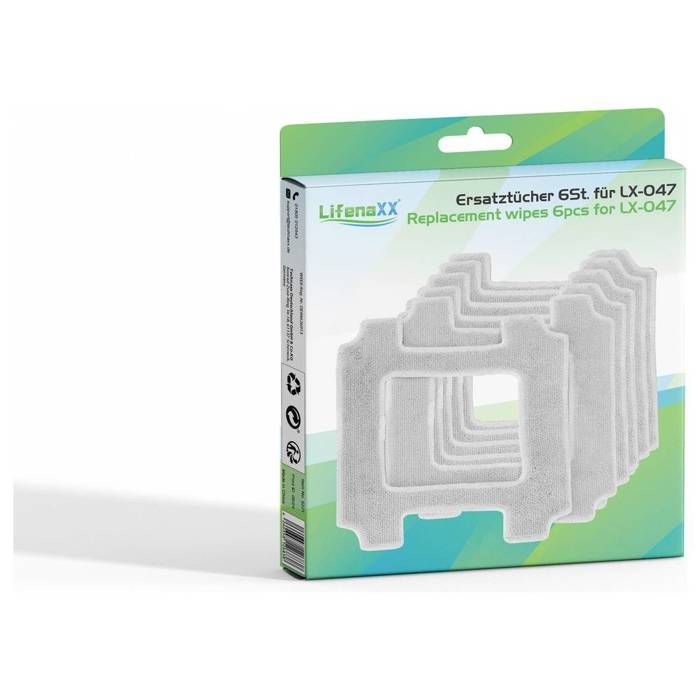 Chiffon de rechange pour robot de nettoyage - LIFENAXX - Microfibre - Haute qualité - Durable - Prise de saleté élevée
