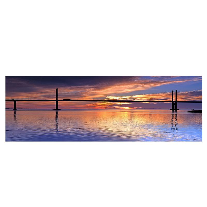 

Закаты Небо Природное побережье Океан Морской мост Пейзаж Панорама Холст Картина Плакаты и принт Настенная картина для гостиной 30x90cm no frame