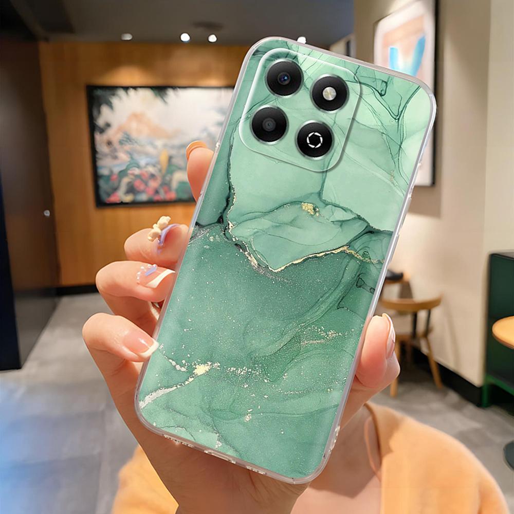 Honor X6B Kılıfı Sevimli Panda Şeffaf Arka Kapak Honor X6b JDY-LX1 JDY-LX2 İçin Şeffaf Silikon Tam Kapsama Telefon Kılıfı Coque
