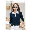 Autumn Winter Women's Long Sleeve T-Shirt Lapel Collar Casual Top