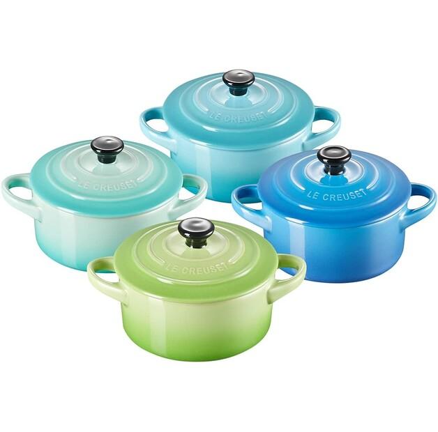 Le Creuset Mini-Cocotte Pot Set, Sea Breeze, 4 Pieces (79212105139100)