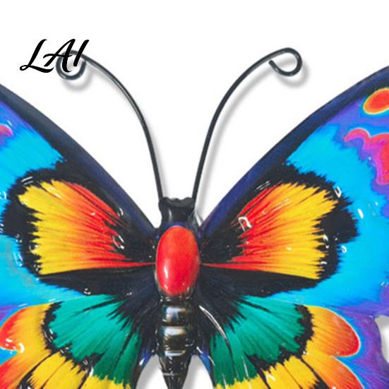 Colorful Iron Wall Sculptures Metal Butterfly Decorations Art Sculpture Hanging Decor Decor Indoor Outdoor for Living Room Bedroom Garden