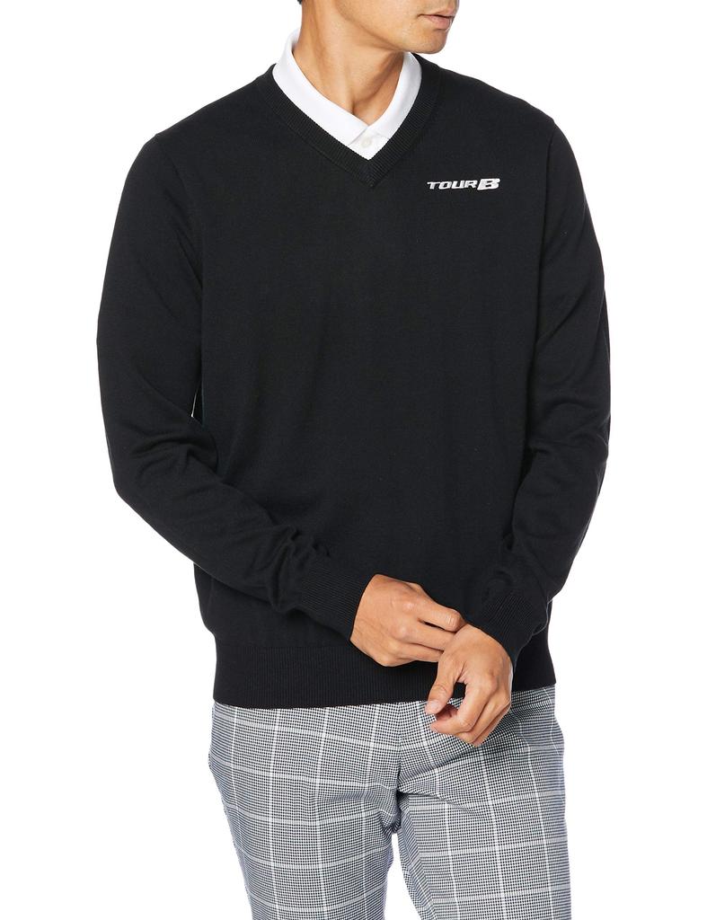 BRIDGESTONE Golf TOUR B Men's Sweater, Black, Size S