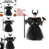 Maleficent Childrens Halloween Costume Dress With Polyester Fabric For Girls Ages 3 To 8
