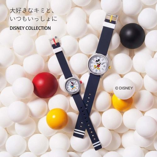 Citizen Q&Q Smile Solar Watch, Link Coordinate, Disney Collection, Size S, 10 ATM Water Resistant, Urethane Strap, Mickey Mouse, RP29-800, Blue