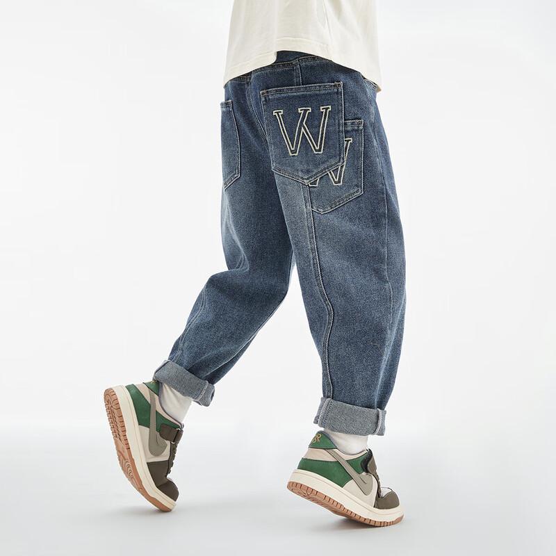 

Boys Retro Embroidered Stretchy Denim Jeans 110