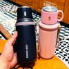 600ML Thermische Wasserflasche Edelstahl Thermosflasche Kalt halten Thermosbecher Wasserflasche Thermoskanne für Tee Kaffee Vakuumflaschen