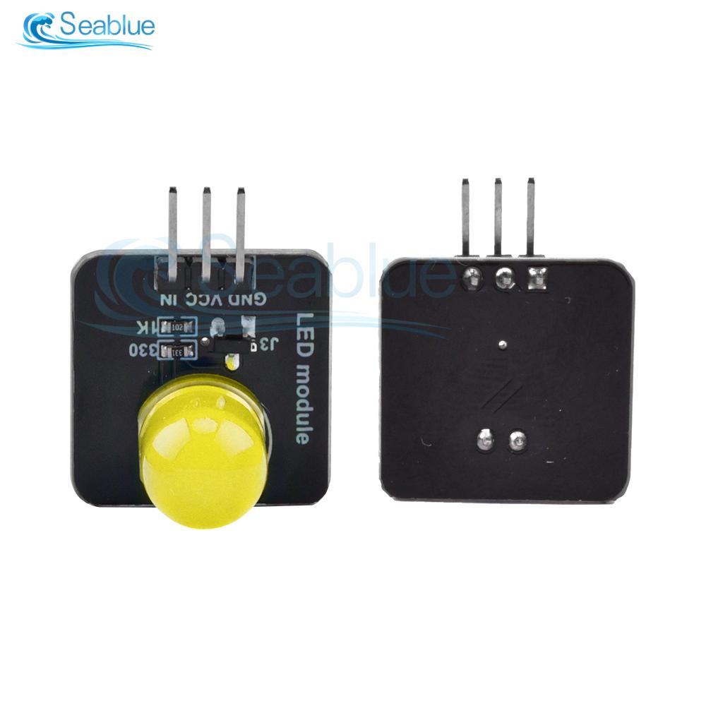 DC 3.3V-5V 10mm luminous module LED light sensor LED indicator light red green blue yellow white For Arduino