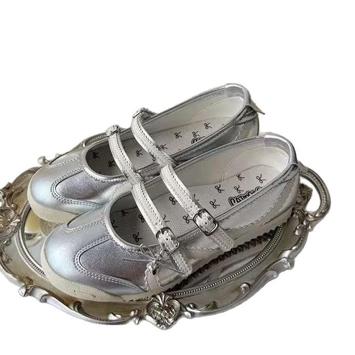 Soft leather version~ Mary Jane black 2025 new summer hollow design versatile shallow mouth single shoes ballet shoes women