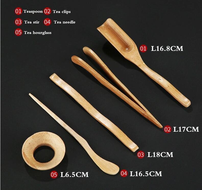 Black Sandalwood Tea Set, Tea Ceremony, Six Gentlemen Suit, Tea Making Tools, Clip Needle Spoon, Tea Set, Tea Art Accessories