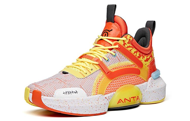 Men's Sneakers ANTA Basketball Shoes Men's Mid-top Orange/Yellow