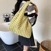 Girl Cloud Puff Flower Shoulder Bag Women's New Summer Canvas Simple Handbag