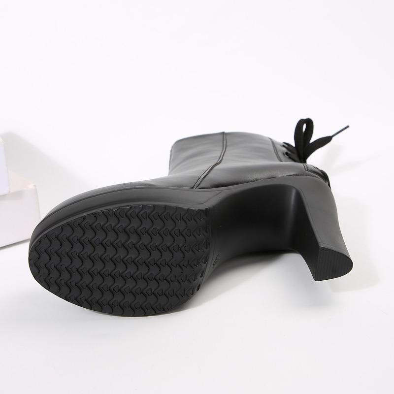 Fashion Block Heel Booties 2025 New Platform High Heels Women's Autumn and Winter Versatile